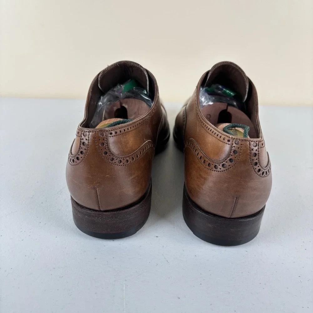 Carmina Dress Shoes Mens UK8.5/US‎ 9.5 EE Wide Brown Cap Toe Oxford Brogue